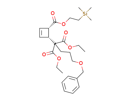 diethyl 2-(3-(benzyloxy)propyl)-2-((1R,4S)-4-((2-(trimethylsilyl)ethoxy)carbonyl)cyclobut-2-en-1-yl)malonate