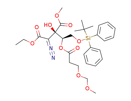 4-ethyl 1-methyl [2R,2(1R)]-2-[2-(tert-butyldiphenylsilyl)oxy-1-[3-(methoxymethoxy)propionyl]oxyethyl]-3-diazo-2-hydroxybutanediote