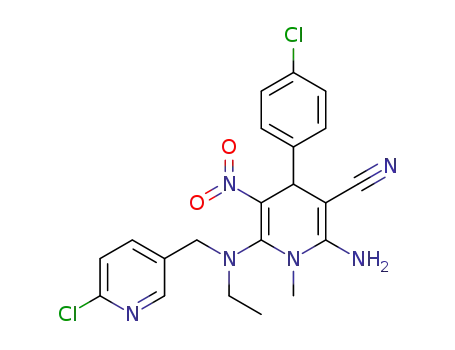 cis-2-amino-4-(4-chlorophenyl)-6-[N-(6-chloro-3-pyridinylmethyl)-N-ethyl]amino-3-cyano-1-methyl-5-nitro-1,4-dihydropyridine