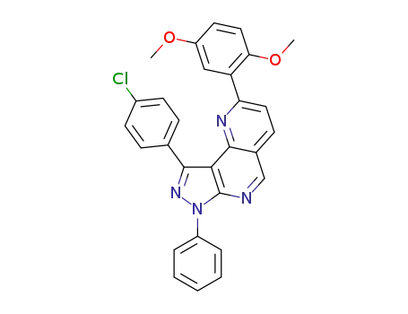 9-(4-chlorophenyl)-2-(2,5-dimethoxyphenyl)-7-phenyl-7H-pyrazolo[3,4-h][1,6]naphthyridine