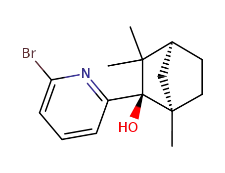Molecular Structure of 256428-16-7 ((1R,2R,4S)-2-(6-bromopyridine-2-yl)-1,3,3-trimethylbicyclo[2.2.1]heptan-2-ol)