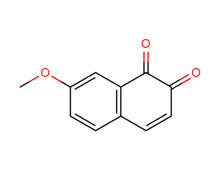 Molecular Structure of 18398-34-0 (1,2-Naphthalenedione, 7-methoxy-)