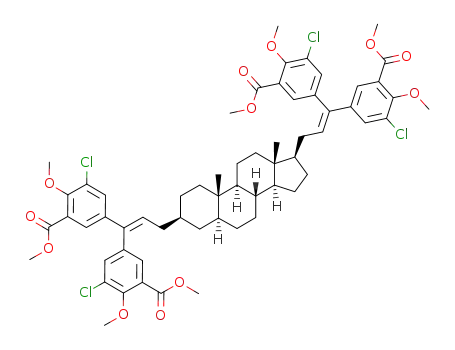 5α-3β,17β-bis[3',3'-bis(3''-methoxycarbonyl-5''-chloro-4''-methoxyphenyl)-2'-propenyl]androstane