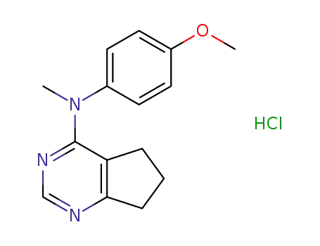 N-(4-methoxyphenyl)-N-methyl-6,7-dihydro-5H-cyclopenta[d]pyrimidin-4-aminium chloride