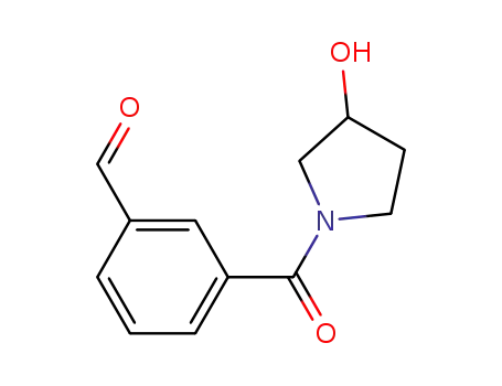 Molecular Structure of 1422173-22-5 (3-(3-hydroxypyrrolidine-2-carbonyl)benzaldehyde)