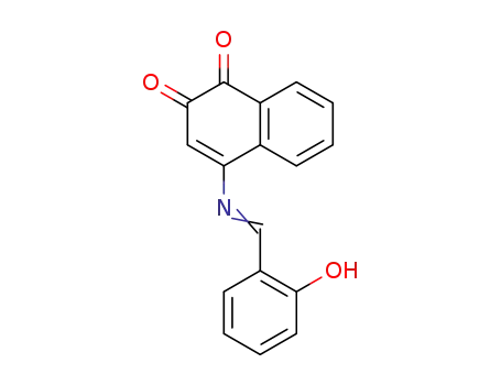 Molecular Structure of 1386994-24-6 (4-(2-hydroxybenzylideneamino)naphthalene-1,2-dione)
