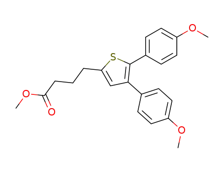 4-(2,3-bis-(4-methoxyphenyl)-thiophen-5-yl)butanoic acid methyl ester