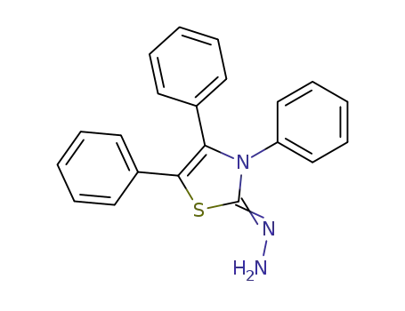 Molecular Structure of 68746-11-2 (2(3H)-Thiazolone, 3,4,5-triphenyl-, hydrazone)