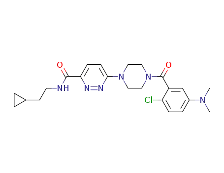 6-[4-(2-chloro-5-dimethylaminobenzoyl)piperazin-1-yl]pyridazine-3-carboxylic acid (2-cyclopropylethyl)amide