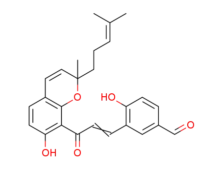 4-hydroxy-3-{3-[7-hydroxy-2-methyl-2-(3-methyl-but-2-enyl)-2H-chromen-8-yl]-3-oxopropenyl}-benzaldehyde