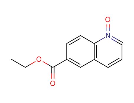 Molecular Structure of 110443-51-1 (6-Quinolinecarboxylic acid, ethyl ester, 1-oxide)