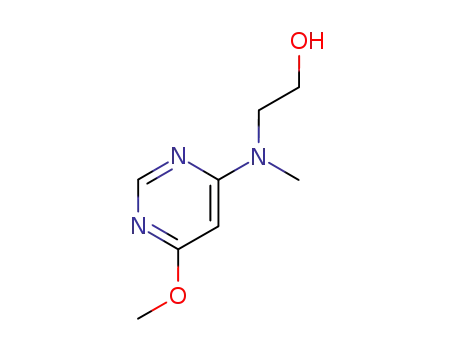 Molecular Structure of 869639-14-5 (2-[(6-methoxypyrimidin-4-yl)methylamino]ethanol)