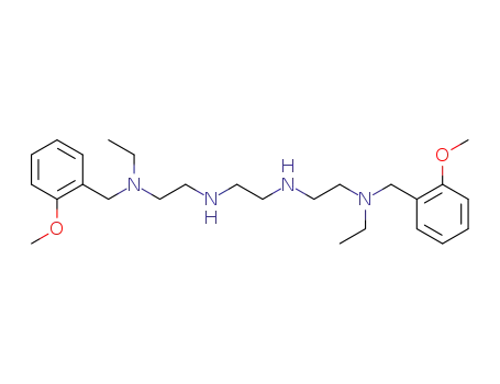 Molecular Structure of 664339-44-0 (1,2-Ethanediamine,
N,N'-bis[2-[ethyl[(2-methoxyphenyl)methyl]amino]ethyl]-)