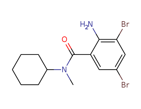 Benzamide, 2-amino-3,5-dibromo-N-cyclohexyl-N-methyl-