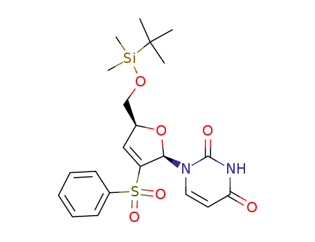 2'-benzenesulfonyl-5'-O-(tert-butyldimethylsilyl)-2',3'-didehydro-2',3'-dideoxyuridine