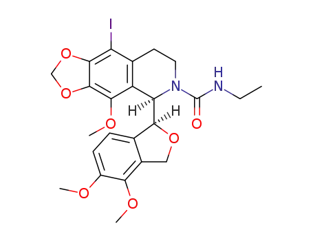 (R)-5-((S)-4,5-dimethoxy-1,3-dihydroisobenzofuran-1-yl)-N-ethyl-9-iodo-4-methoxy-7,8-dihydro-[1,3]dioxolo[4,5-g]isoquinoline-6(5H)-carboxamide