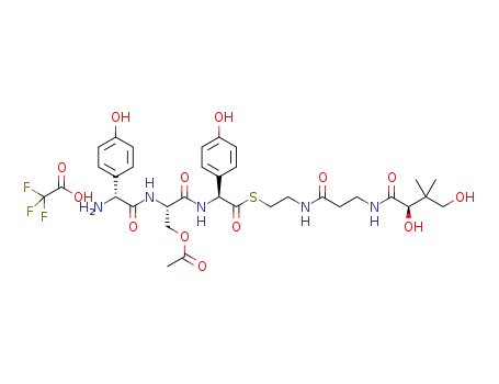 D-(p-hydroxyphenyl)glycine-L-acetylserine-L-(p-hydroxyphenyl)glycylpantetheine trifluoroacetate
