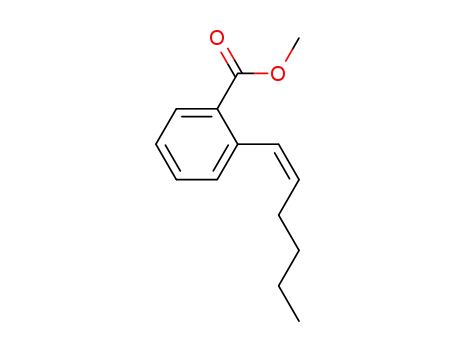 Molecular Structure of 1609250-67-0 (cis-methyl-2-(hex-1-en-1-yl)benzoate)