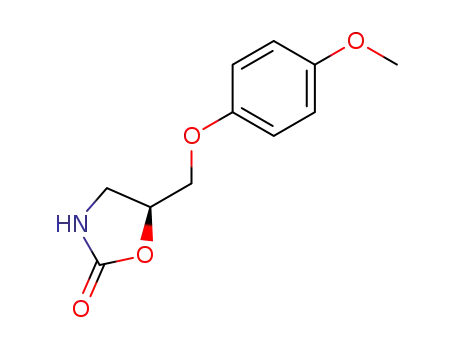 Molecular Structure of 852805-35-7 ((S)-5-(4-methoxyphenoxymethyl)-1,3-oxazolidin-2-one)