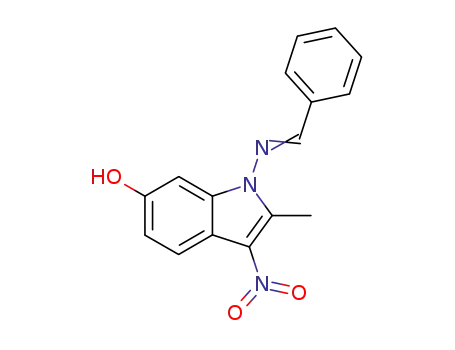 1H-Indol-6-ol, 2-methyl-3-nitro-1-[(phenylmethylene)amino]-