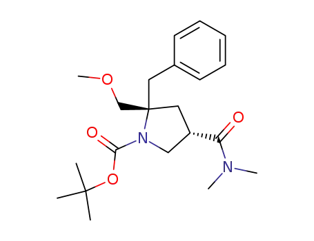 (2S,4S)-2-Benzyl-4-dimethylcarbamoyl-2-methoxymethyl-pyrrolidine-1-carboxylic acid tert-butyl ester
