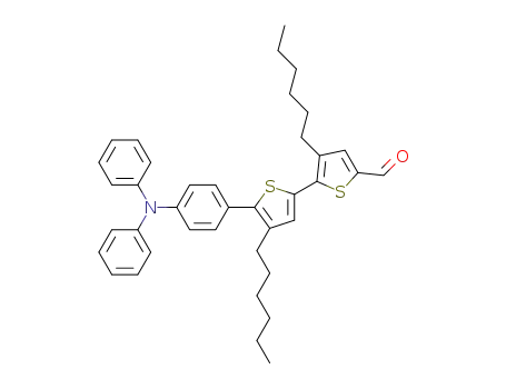 5'-(4-(diphenylamino)phenyl)-3,4'-dihexyl-[2,2'-bithiophene]-5-carbaldehyde