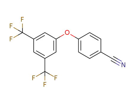 Molecular Structure of 243128-43-0 (4-[3,5-DI(TRIFLUOROMETHYL)PHENOXY]BENZONITRILE)