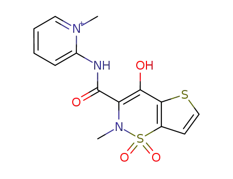 Molecular Structure of 868522-78-5 (2-{[(4-hydroxy-2-methyl-1,1-dioxido-2H-thieno[2,3-e][1,2]thiazine-3-yl)carbonyl]amino}-1-methylpyridinium)