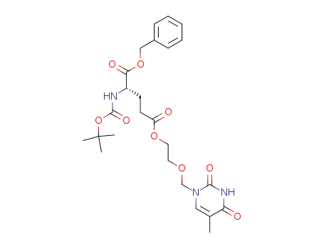 L-Glutamic acid, N-[(1,1-dimethylethoxy)carbonyl]-,
5-[2-[(3,4-dihydro-5-methyl-2,4-dioxo-1(2H)-pyrimidinyl)methoxy]ethyl]
1-(phenylmethyl) ester