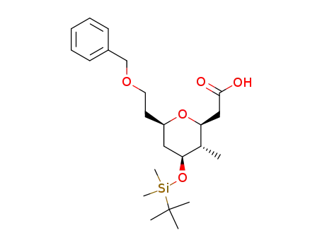 (2S,3S,4S,6R)-[6-(2-benzyloxy-ethyl)-4-(tert-butyldimethylsilanyloxy)-3-methyltetrahydropyran-2-yl]-acetic acid