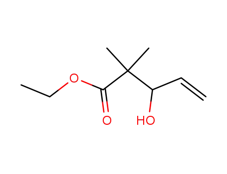 Molecular Structure of 79314-63-9 (4-Pentenoic acid, 3-hydroxy-2,2-dimethyl-, ethyl ester)