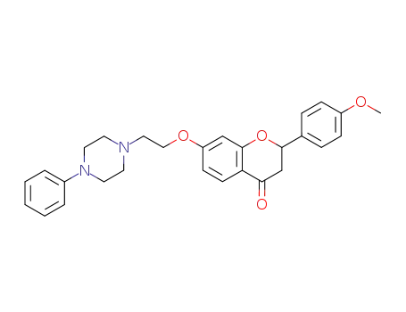 4H-1-Benzopyran-4-one,
2,3-dihydro-2-(4-methoxyphenyl)-7-[2-(4-phenyl-1-piperazinyl)ethoxy]-