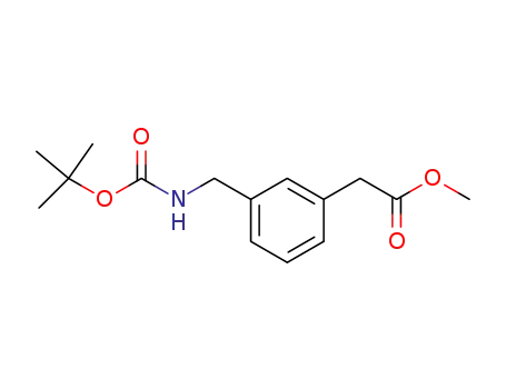 Molecular Structure of 132691-38-4 (METHYL 2-(3-(N-BOC-AMINOMETHYL)PHENYL)ACETATE)