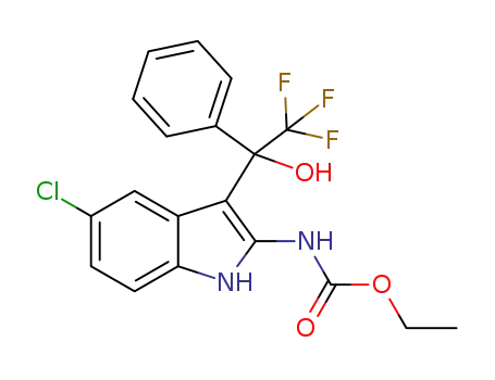 ethyl 5-chloro-3-(2,2,2-trifluoro-1-hydroxy-1-phenylethyl)-1H-indol-2-ylcarbamate