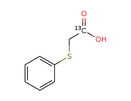 2-(phenylthio)[1-<sup>13</sup>C]acetic acid