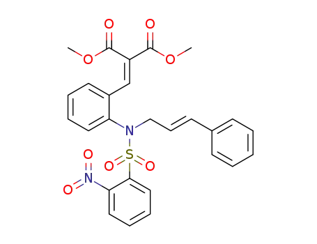 (E)-dimethyl 2-[2-(N-cinnamyl-2-nitrophenylsulfonamido)benzylidene]malonate