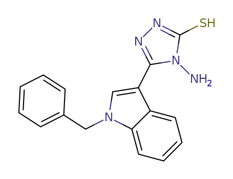 3H-1,2,4-Triazole-3-thione,
4-amino-2,4-dihydro-5-[1-(phenylmethyl)-1H-indol-3-yl]-