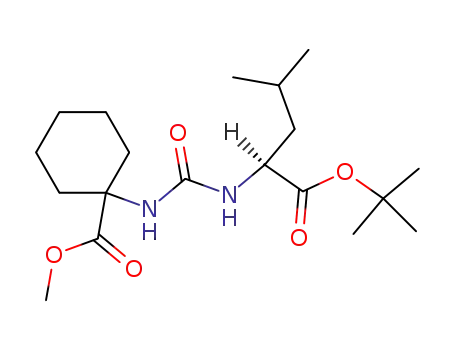 Cyclohexanecarboxylic acid,
1-[[[[(1S)-1-[(1,1-dimethylethoxy)carbonyl]-3-methylbutyl]amino]carbonyl]
amino]-, methyl ester