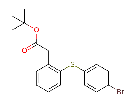 Molecular Structure of 1427565-52-3 (tert-butyl 2-(2-(4-bromophenylthio)phenyl)acetate)
