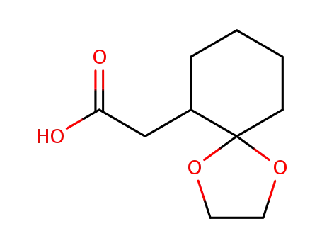 Molecular Structure of 4889-97-8 (1,4-Dioxaspiro[4.5]decane-6-acetic acid)