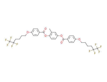2,5-bis[(4'-(n-(pentafluoroethyl)butoxy)benzoyl)oxy]toluene