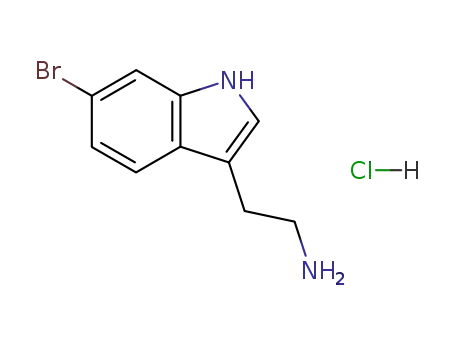 Molecular Structure of 108061-77-4 (2-(6-bromo-1H-indol-3-yl)ethanamine hydrochloride)