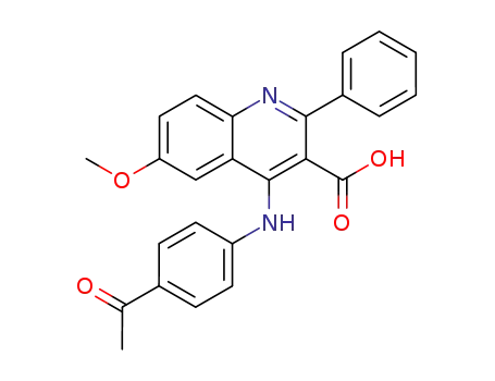 4-(4-acetyl-phenylamino)-6-methoxy-2-phenyl-quinoline-3-carboxylic acid