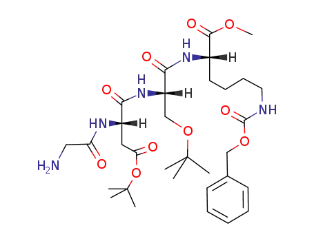 2-{2-[2-(2-amino-acetylamino)-3-<i>tert</i>-butoxycarbonyl-propionylamino]-3-<i>tert</i>-butoxy-propionylamino}-6-benzyloxycarbonylamino-hexanoic acid methyl ester