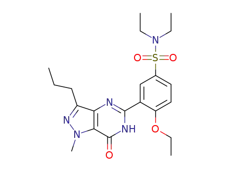 Molecular Structure of 372152-24-4 (4-ethoxy-N,N-diethyl-3-(1-methyl-7-oxo-3-propyl-6,7-dihydro-1H-pyrazolo[4,3-d]pyrimidin-5-yl)benzenesulfonamide)