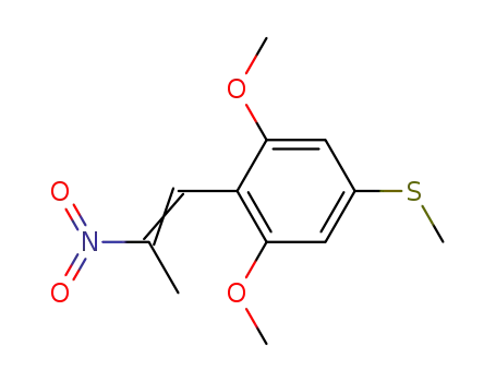 Molecular Structure of 849919-97-7 (Benzene, 1,3-dimethoxy-5-(methylthio)-2-(2-nitro-1-propenyl)-)