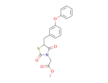 [2,4-dioxo-5-(3-phenoxy-benzyl)-thiazolidin-3-yl]-acetic acid methyl ester