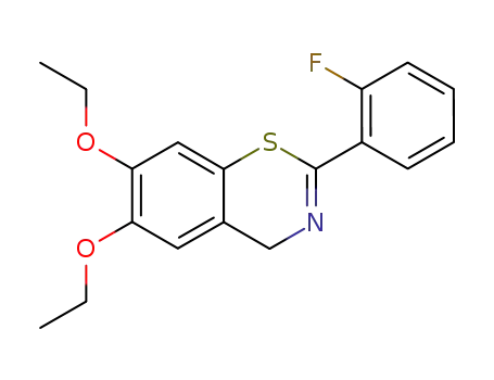 Molecular Structure of 501087-94-1 (4H-1,3-Benzothiazine, 6,7-diethoxy-2-(2-fluorophenyl)-)