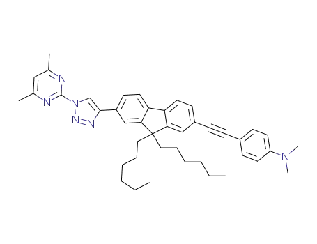 4-({7-[1-(4,6-dimethylpyrimidin-2-yl)-1H-1,2,3-triazol-4-yl]-9,9-dihexyl-9H-fluoren-2-yl}ethynyl)-N,N-dimethylaniline