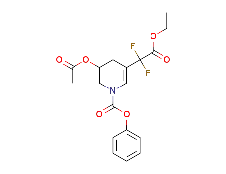 phenyl 3-acetoxy-5-(2-ethoxy-1,1-difluoro-2-oxoethyl)-3,4-dihydro-2H-pyridine-1-carboxylate